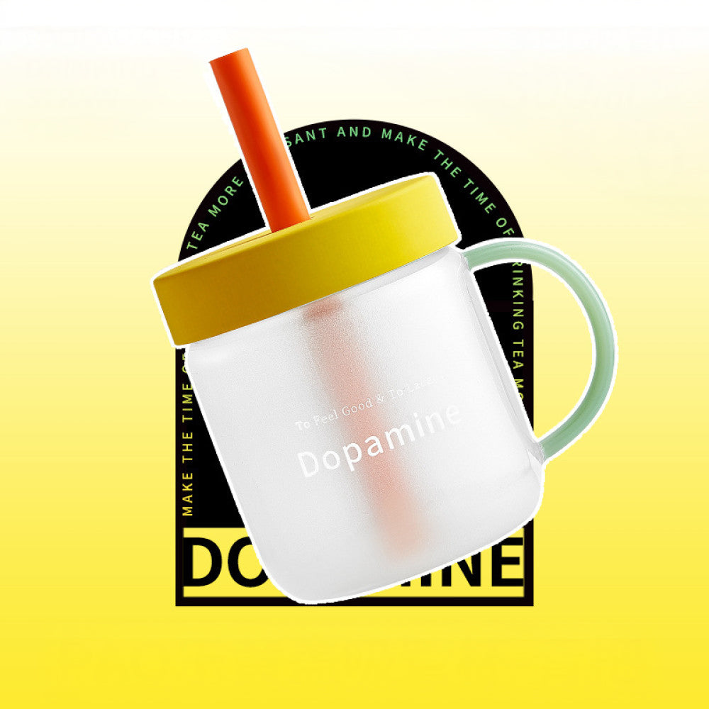 Dopamine Straw Glass Cup