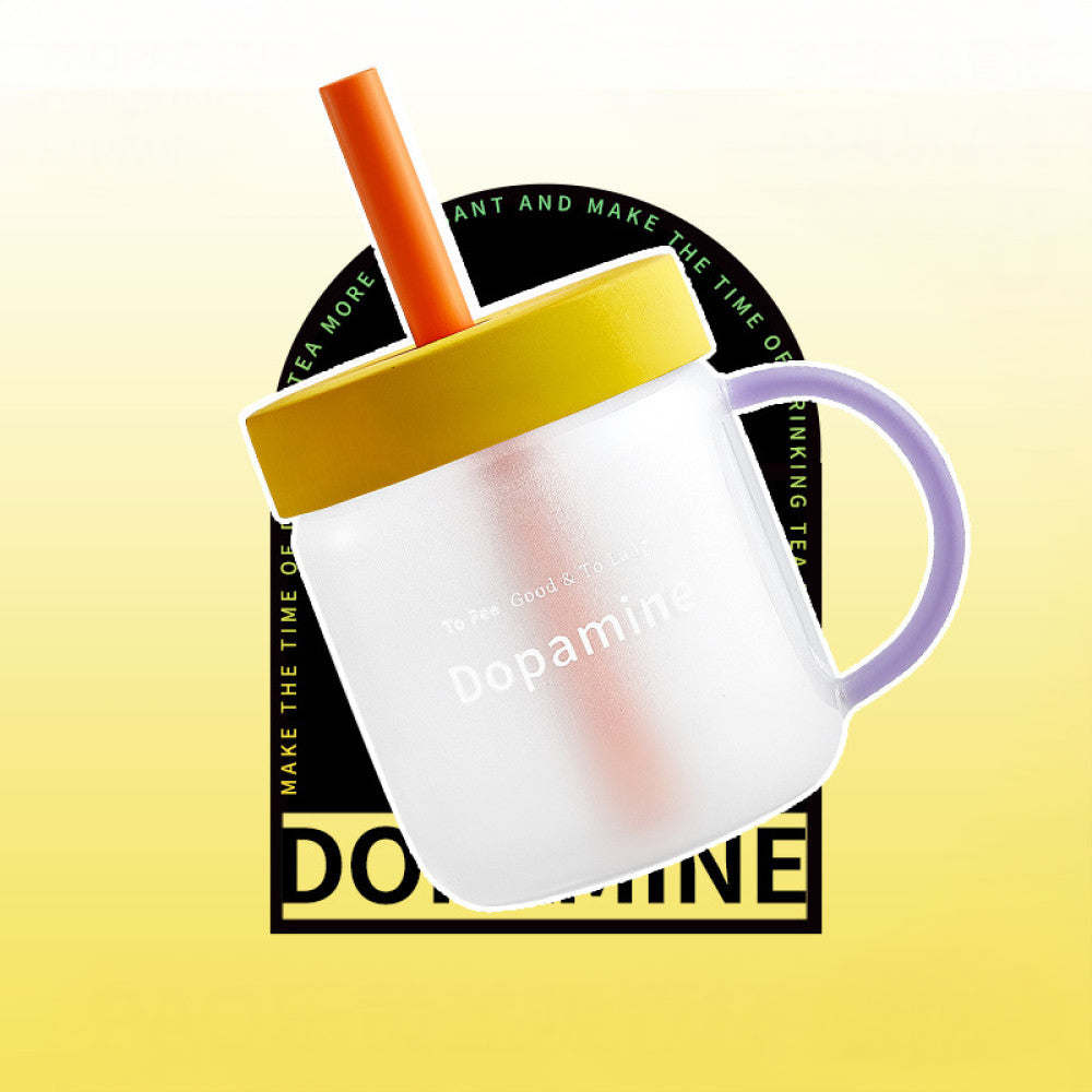 Dopamine Straw Glass Cup