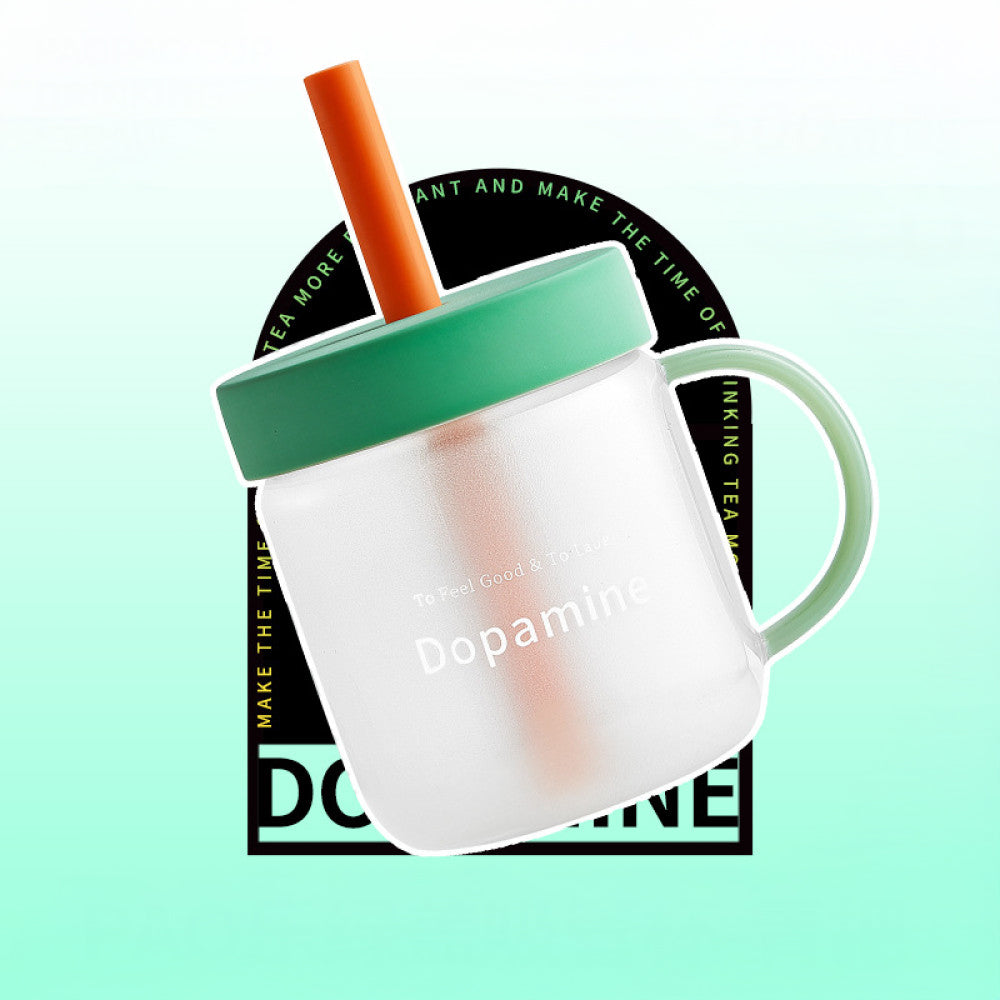 Dopamine Straw Glass Cup