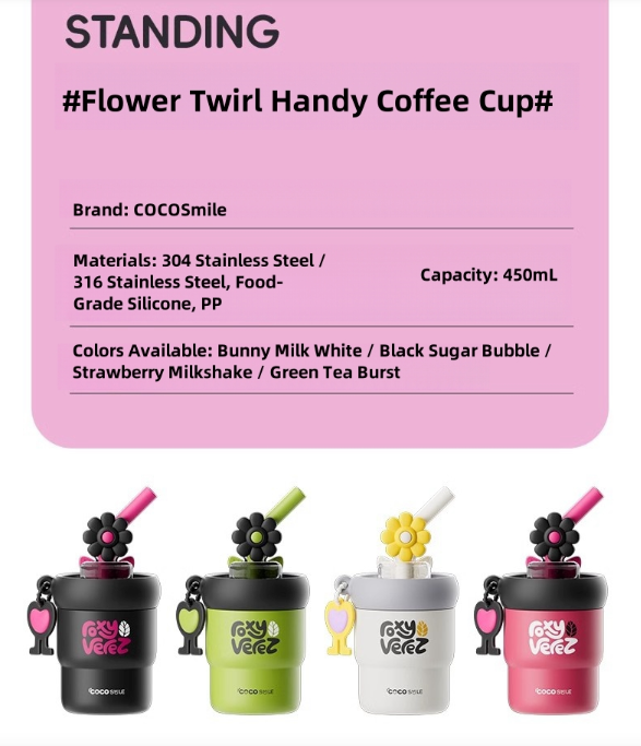 COCO SMILE Flower Thermos Mug - Sipzii
