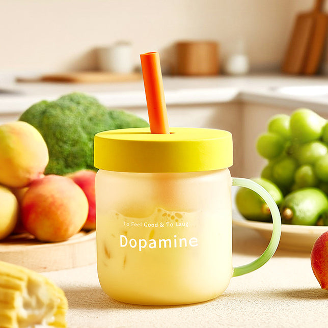 Dopamine Straw Glass Cup
