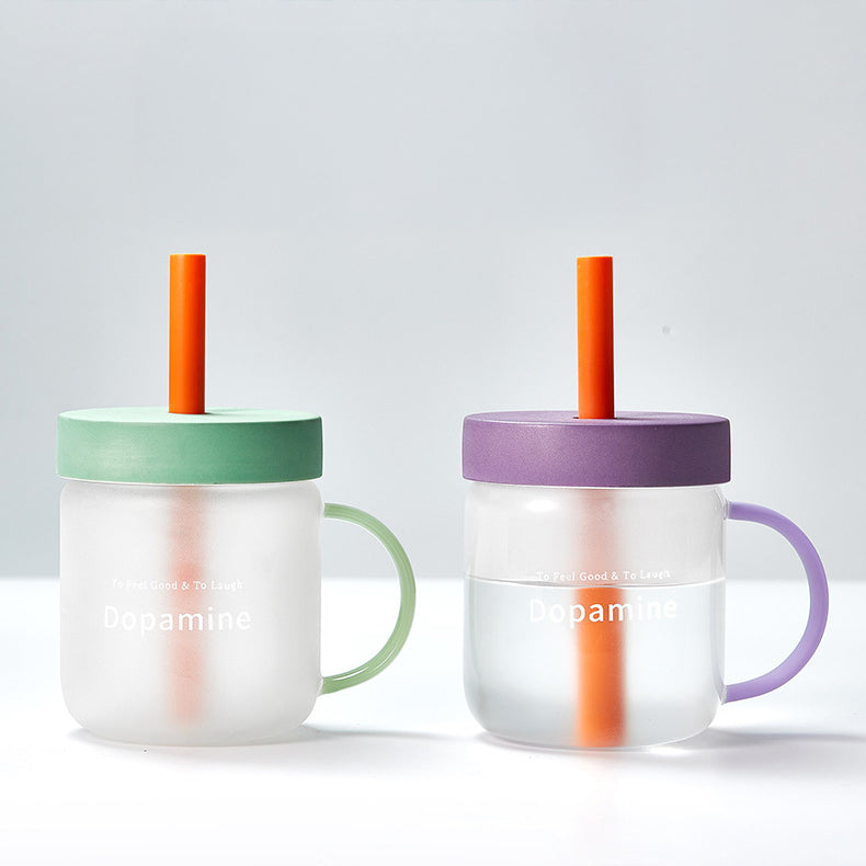 Dopamine Straw Glass Cup