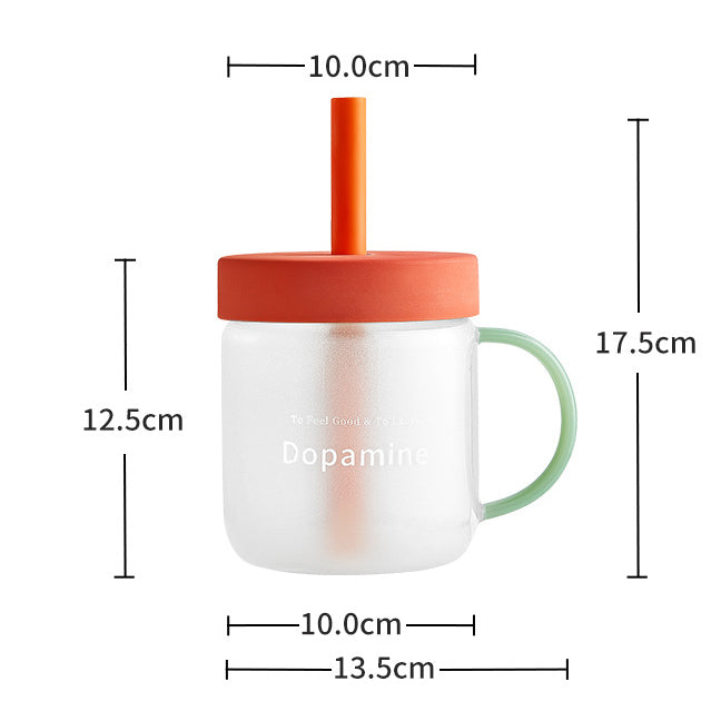 Dopamine Straw Glass Cup