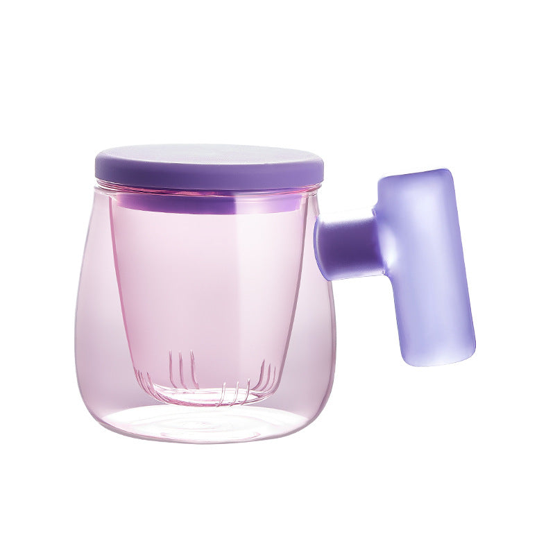 Pupple & Yellow Glass Cup - Sipzii