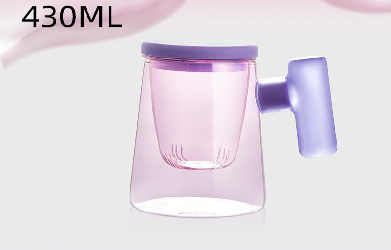 Pupple & Yellow Glass Cup - Sipzii