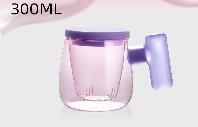 Pupple & Yellow Glass Cup - Sipzii