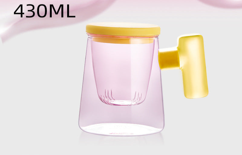 Pupple & Yellow Glass Cup - Sipzii