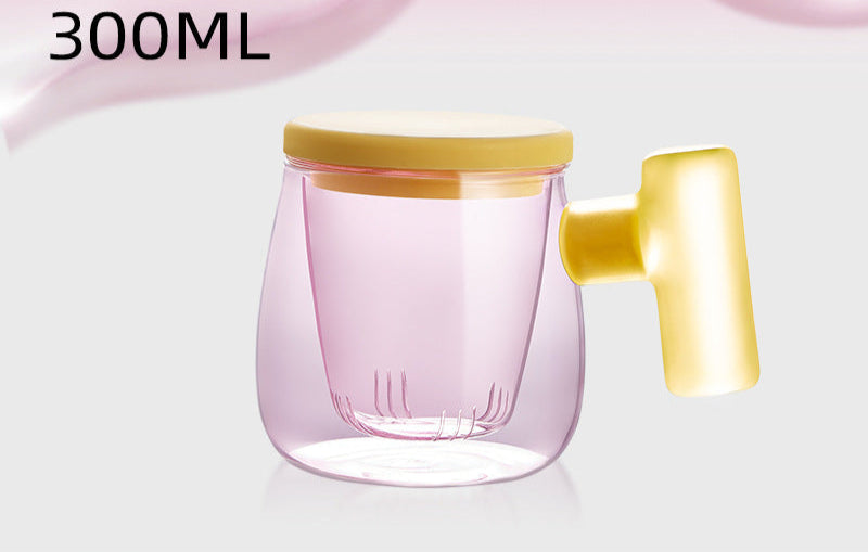 Pupple & Yellow Glass Cup - Sipzii
