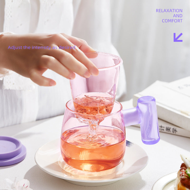 Pupple & Yellow Glass Cup - Sipzii