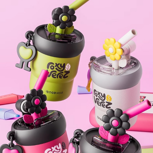 COCO SMILE Flower Thermos Mug