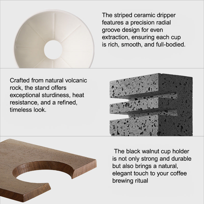 Volcanic Stone Coffee Stand Set - Sipzii